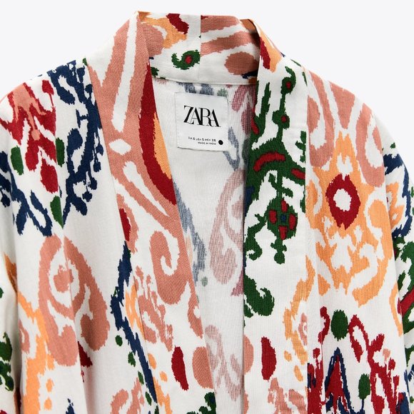ZARA | Printed Pocket Kimono - Picture 7 of 8